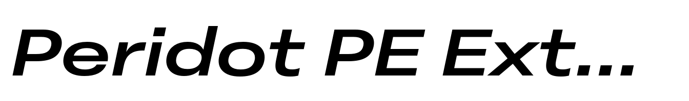 Peridot PE Extended SemiBold Italic